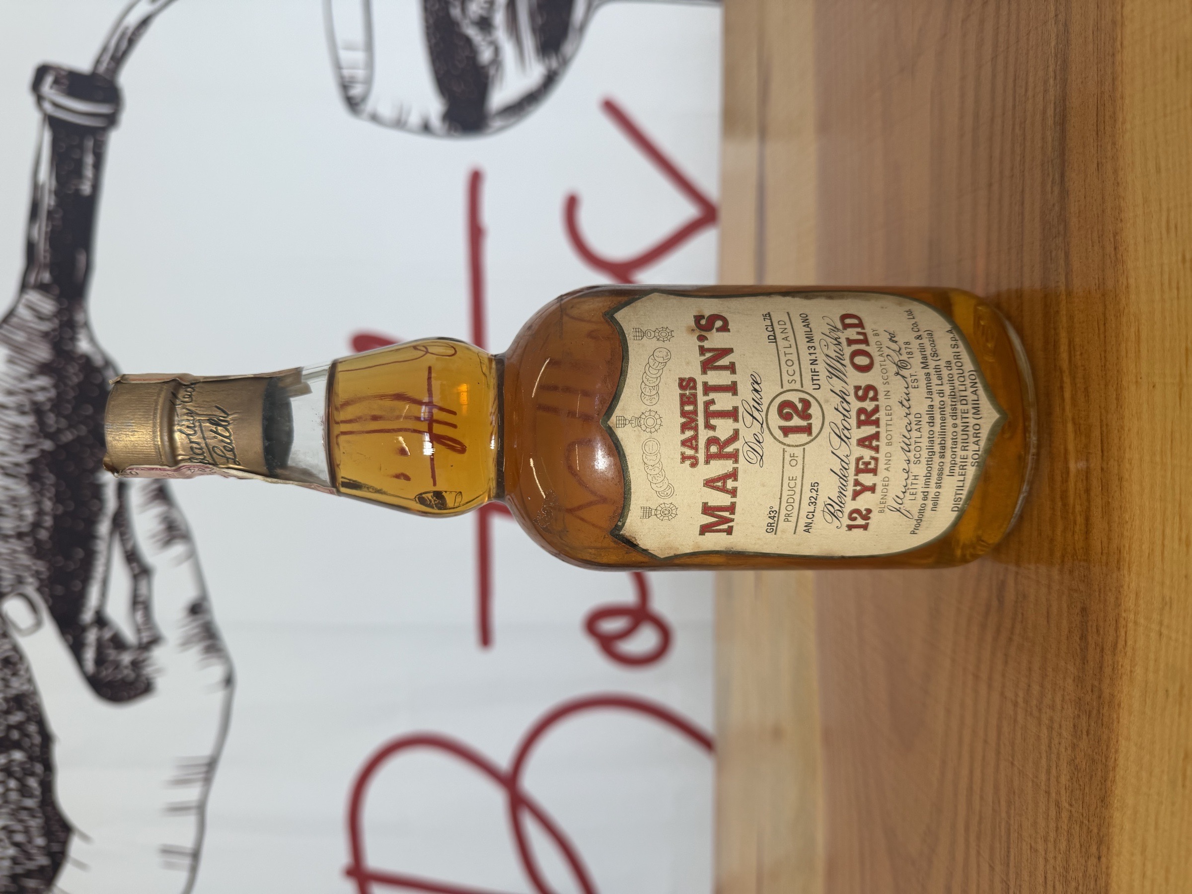 JAMES MARTIN'S 12 YEARS OLD 　古酒 James Martin's De Luxe 12 Years Old – Vintage Italian Import