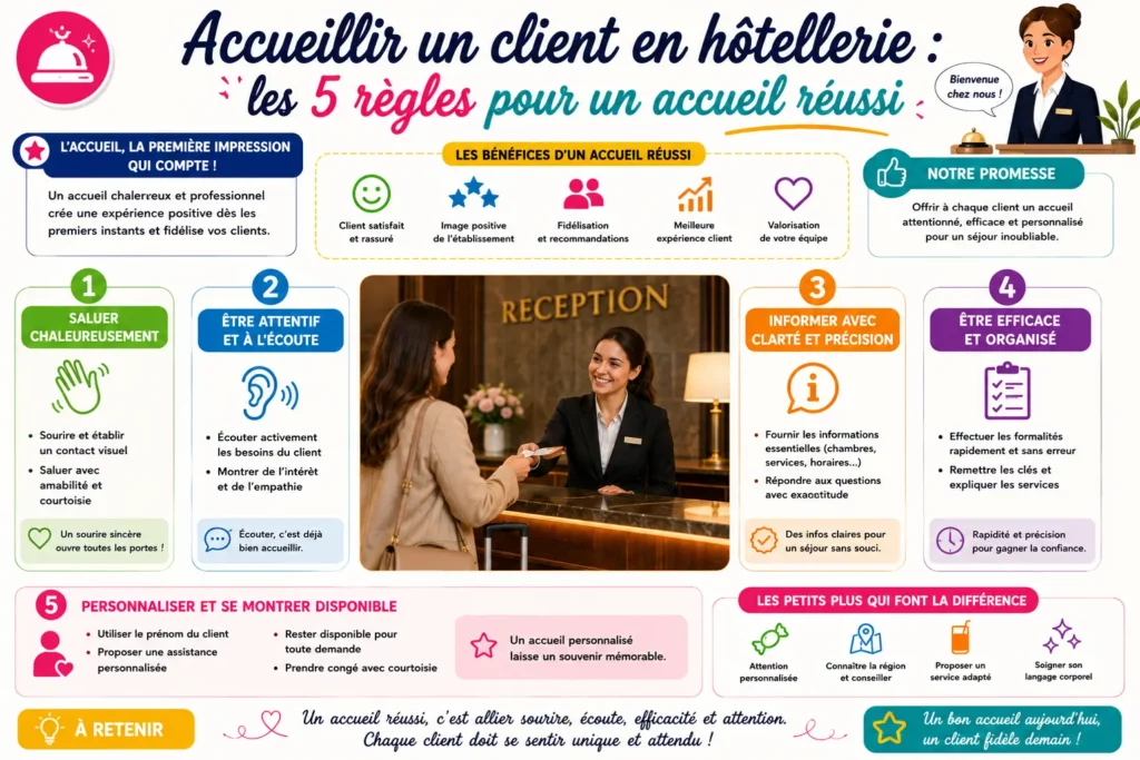 accueil client en hotellerie - regles pour réussir