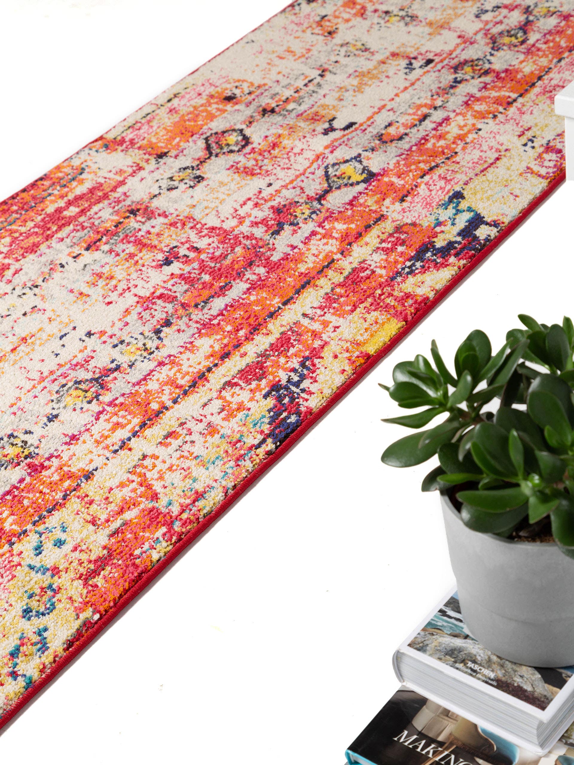 Teppich aus 100% Polypropylen in Rosa mit 100% Polypropylen hohem Flor von benuta