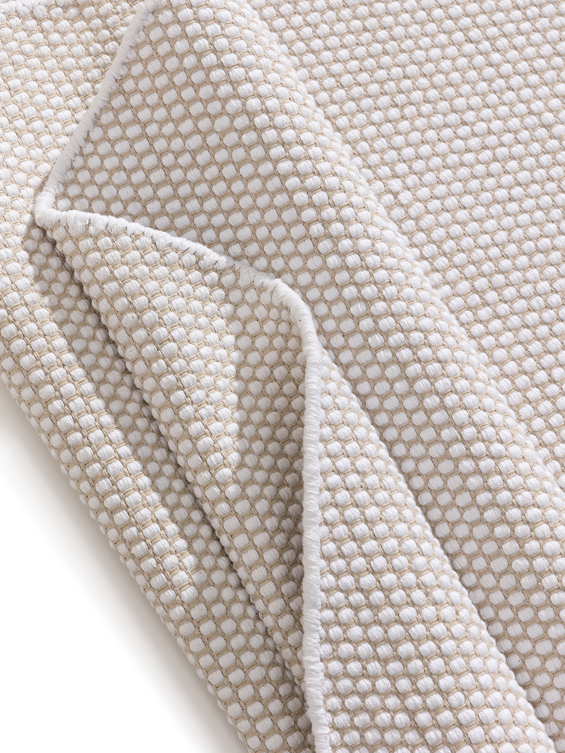 Teppich aus 100% Baumwolle in Beige mit 100% Baumwolle hohem Flor von benuta Basic