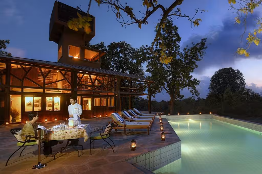 Pench Tree Lodge Outdoor Dining
