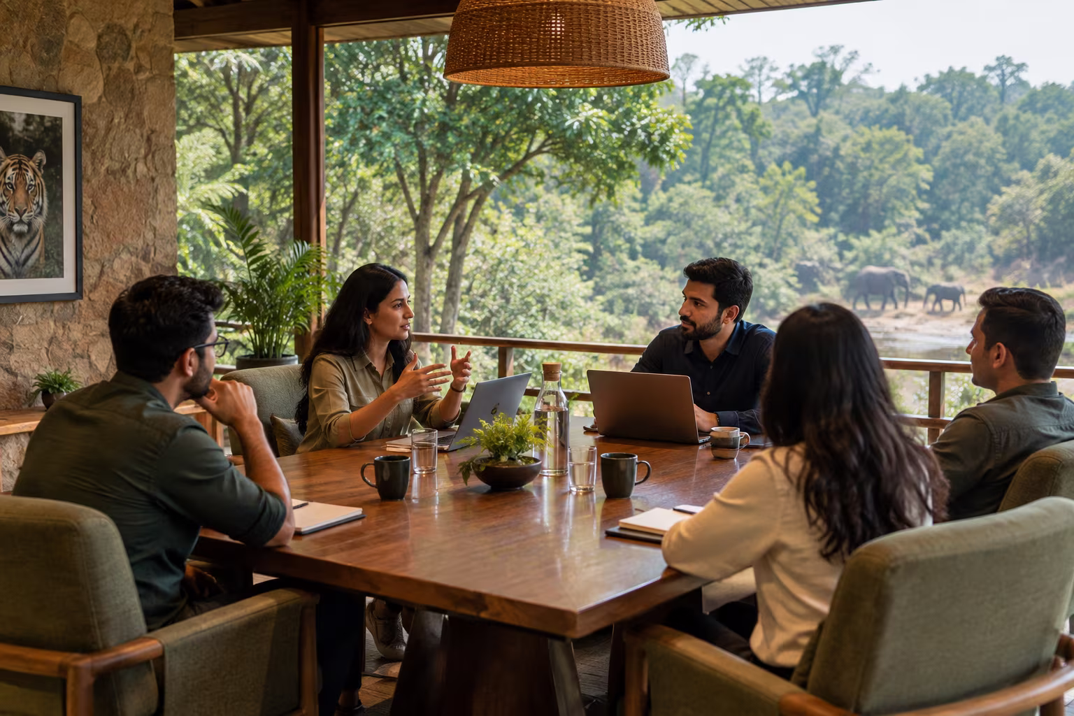 Boardroom Conversations, Jungle Backdrop Boardroom Conversations, Jungle Backdrop