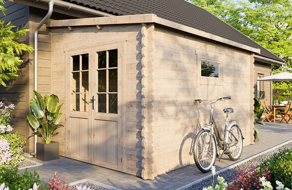 abri de jardin bois adossé