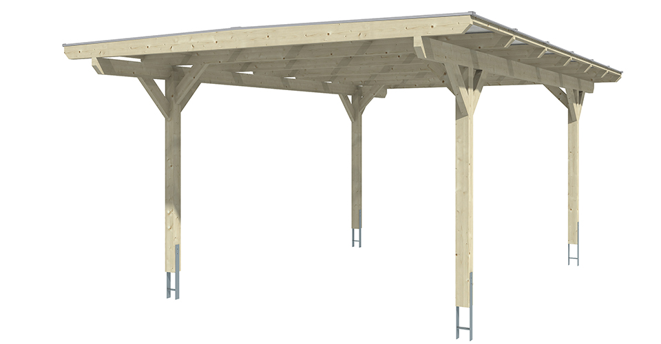 structure carport bois