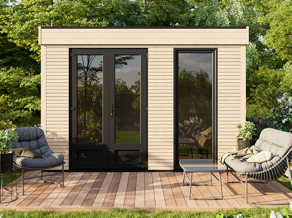 bureau de jardin isolé