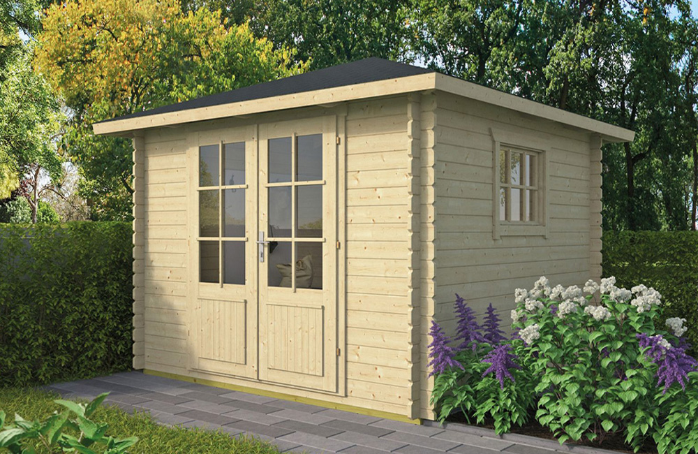 abri de jardin bois double pente
