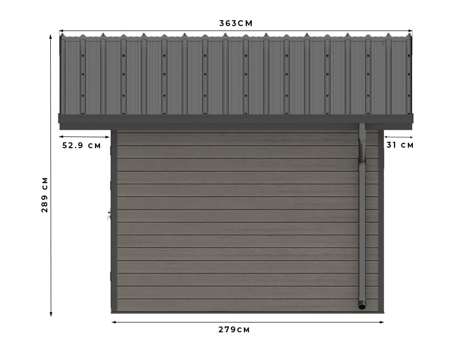 abri en composite 12m²