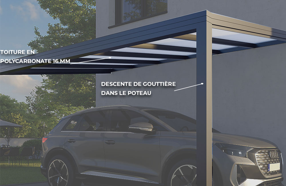 Carport aluminium HORIZON Direct Abris
