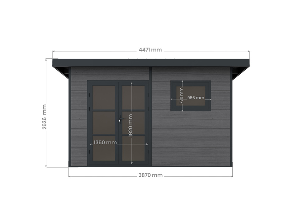 abri bois composite plan