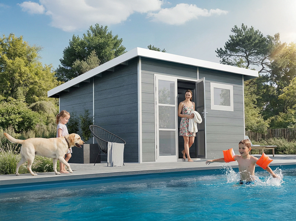 abri bois en composite