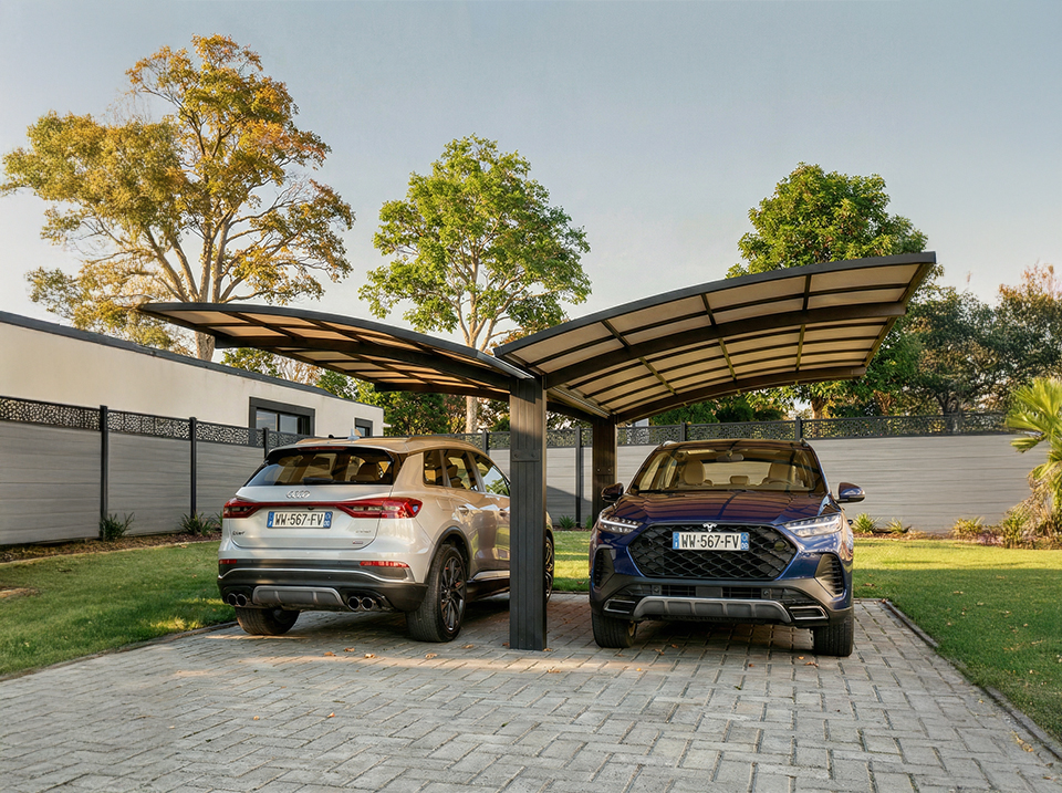 carport aluminium 2 voitures