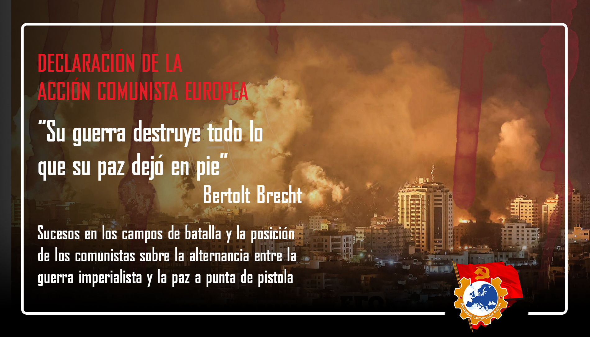 Declaración conjunta de la Acción Comunista Europea