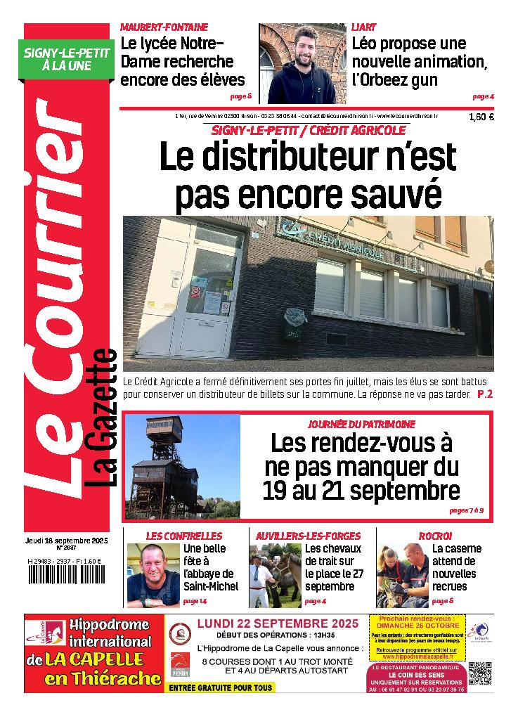 Couverture du dernier journal sorti