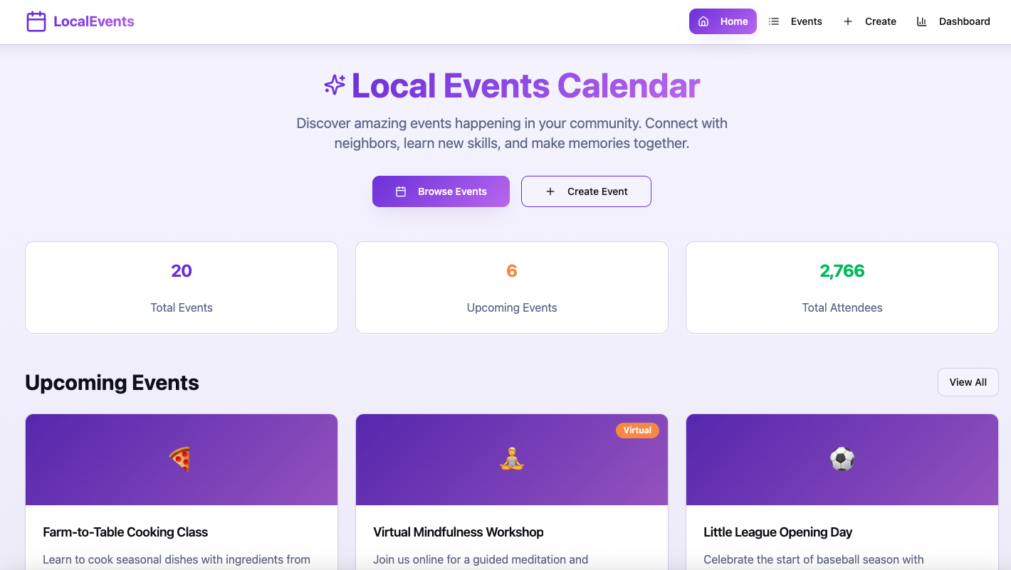 Local Events Calendar thumbnail