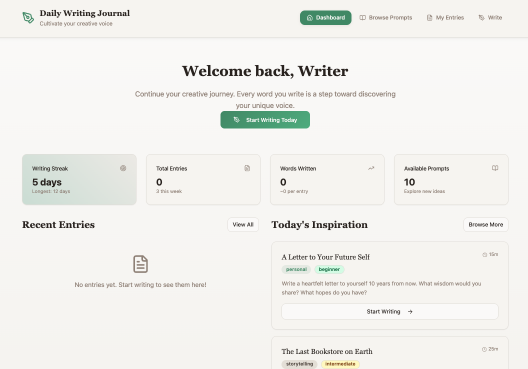 Daily Writing Prompt Journal thumbnail