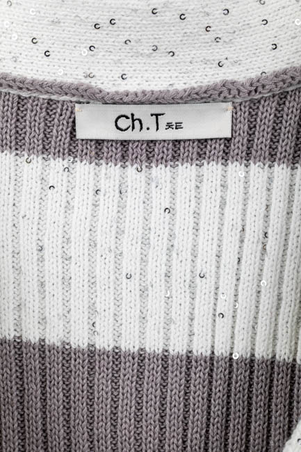 Product styling image: Sequin Stripe Rib Cardigan