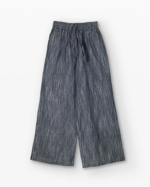 Image du produit 1: Pantalon large en chambray lin-coton