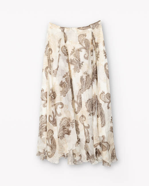 Product image 1: Paisley Chiffon Midi Skirt