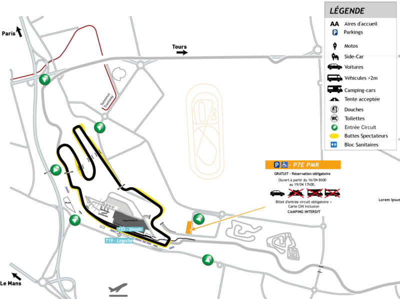 Seat plan (PARKING INTERNE, INTERN PARK)