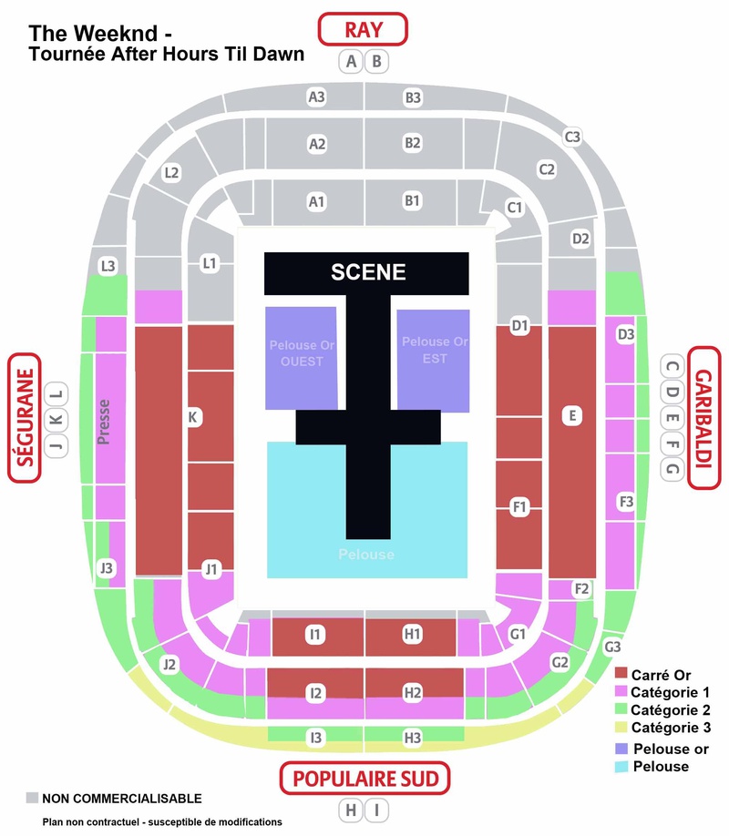 Seat plan (Allianz Riviera)