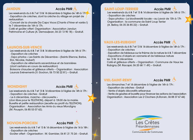 Programme du chemin des Crêches 2025