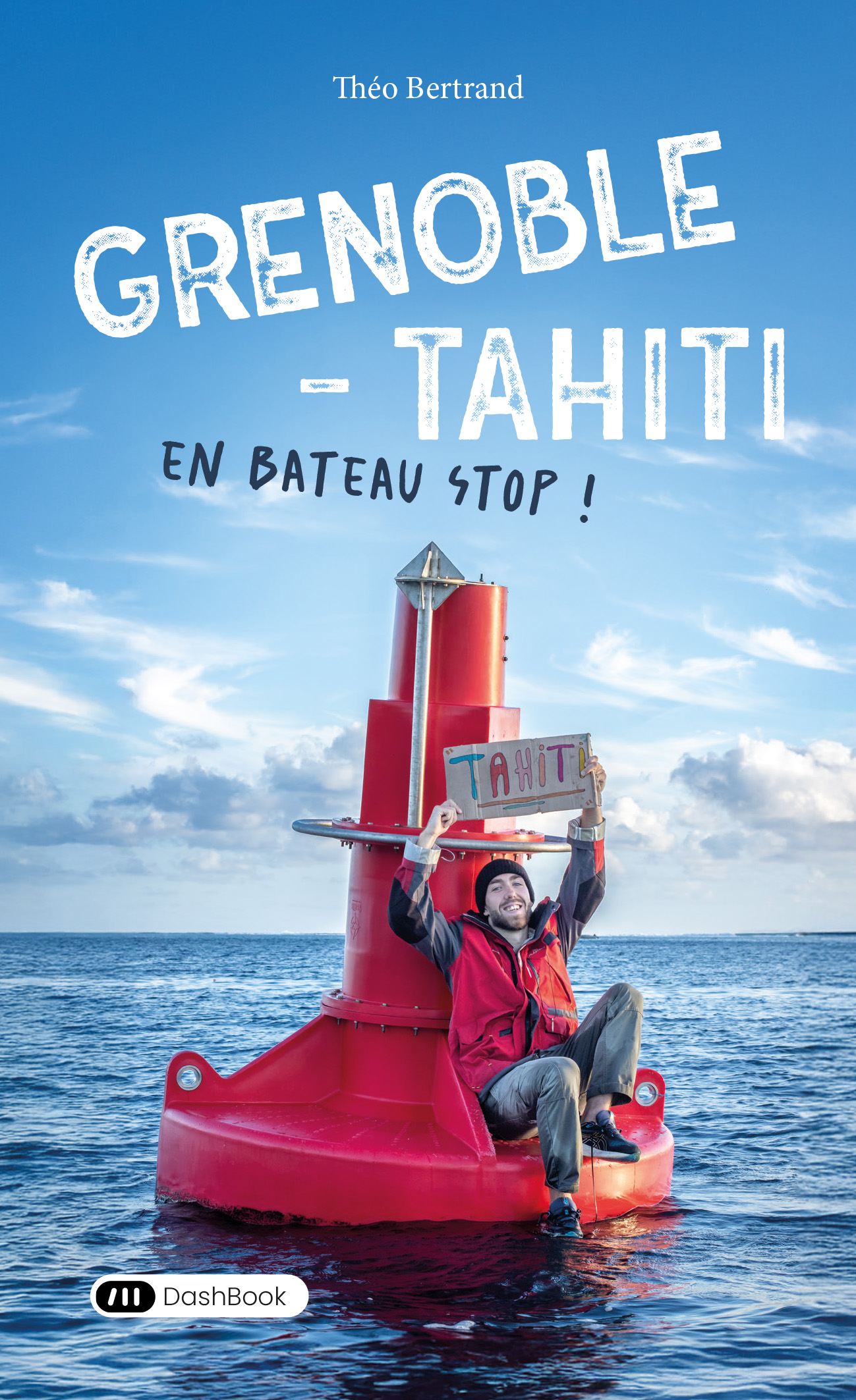 book card cover - Grenoble - Tahiti en bateau stop