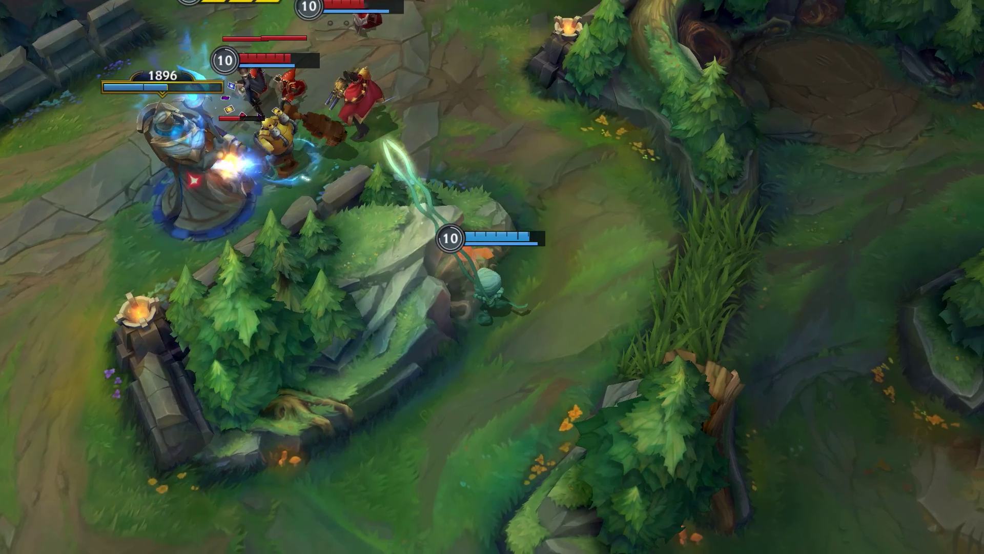 Amumu tirando la Q en la beta de Wild Rift