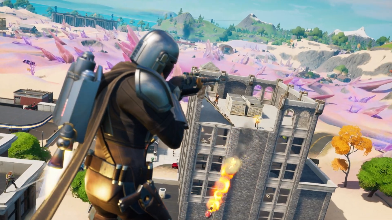 Mandalorian en Tilted Towers Fortnite