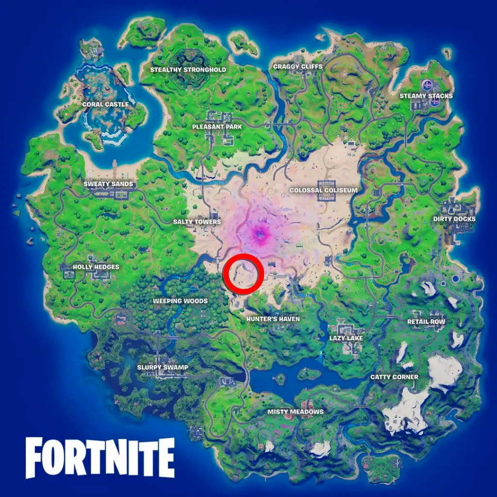Mapa Fortnite Cantina