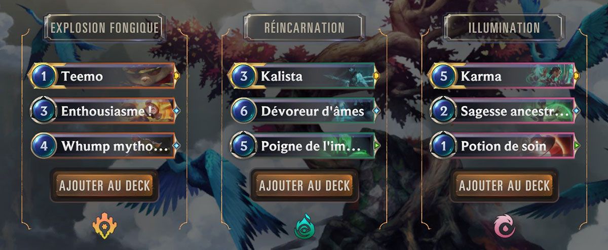 Choix de cartes en Expéditions
