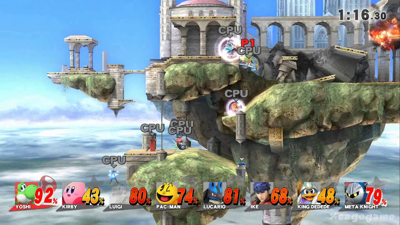Le niveau Temple sur Smash Bros. Melee