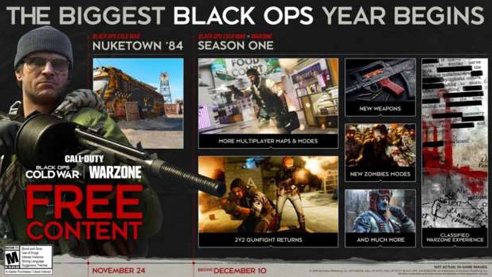 programme saison Une BOCW Treyarch
