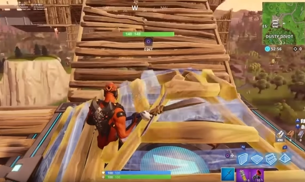Il est très important de bloquer le point de respawn avec une pyramide