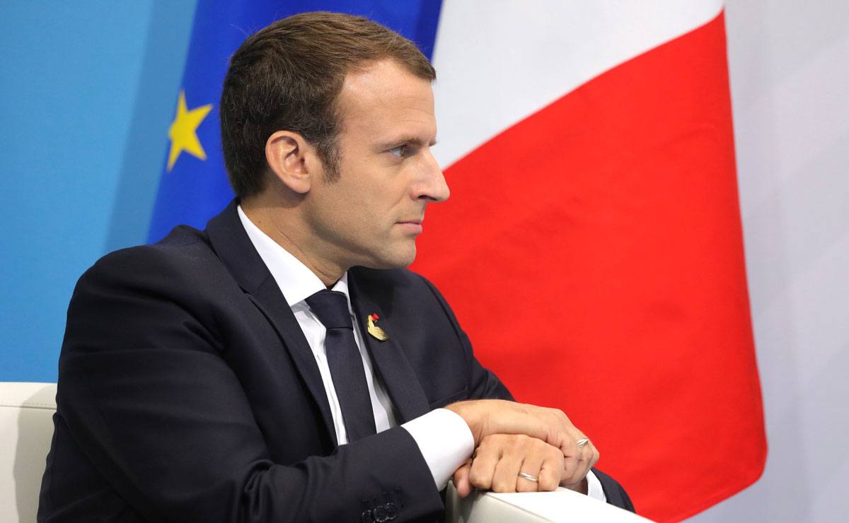 Le président de la République française Emmanuel Macron