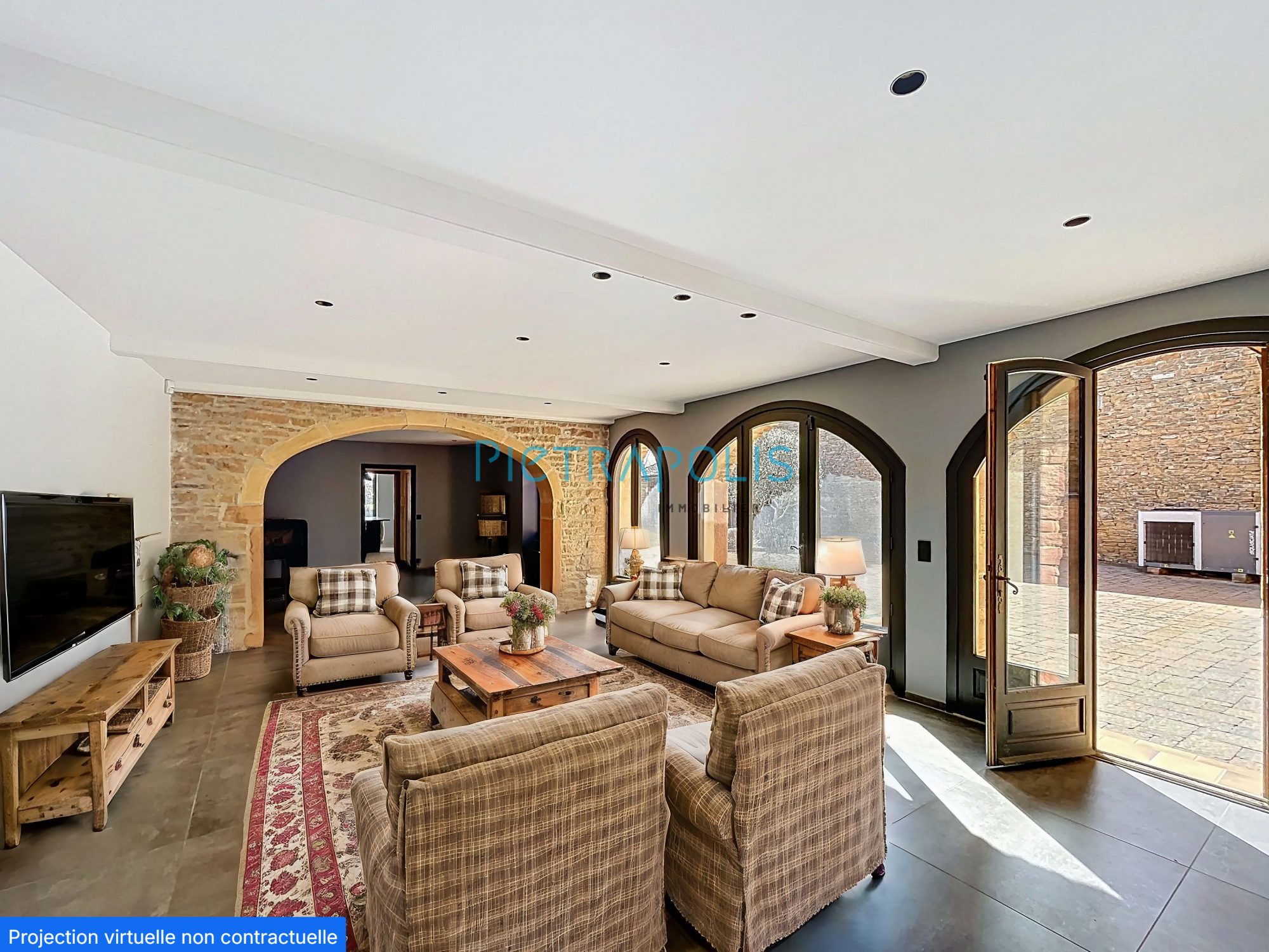 Propriété d'exception en pierres dorées - 9 pièces -280 m² hab - Terrain 1598 m² Marcy 69480