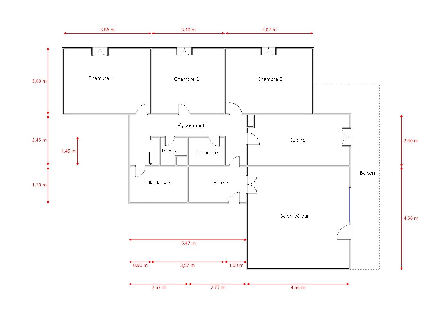 A VENDRE EN EXCLUSIVITE T4 lumineux avec balcon – Étage élevé, vue dégagée, cadre verdoyant et calme ! Villeurbanne 69100