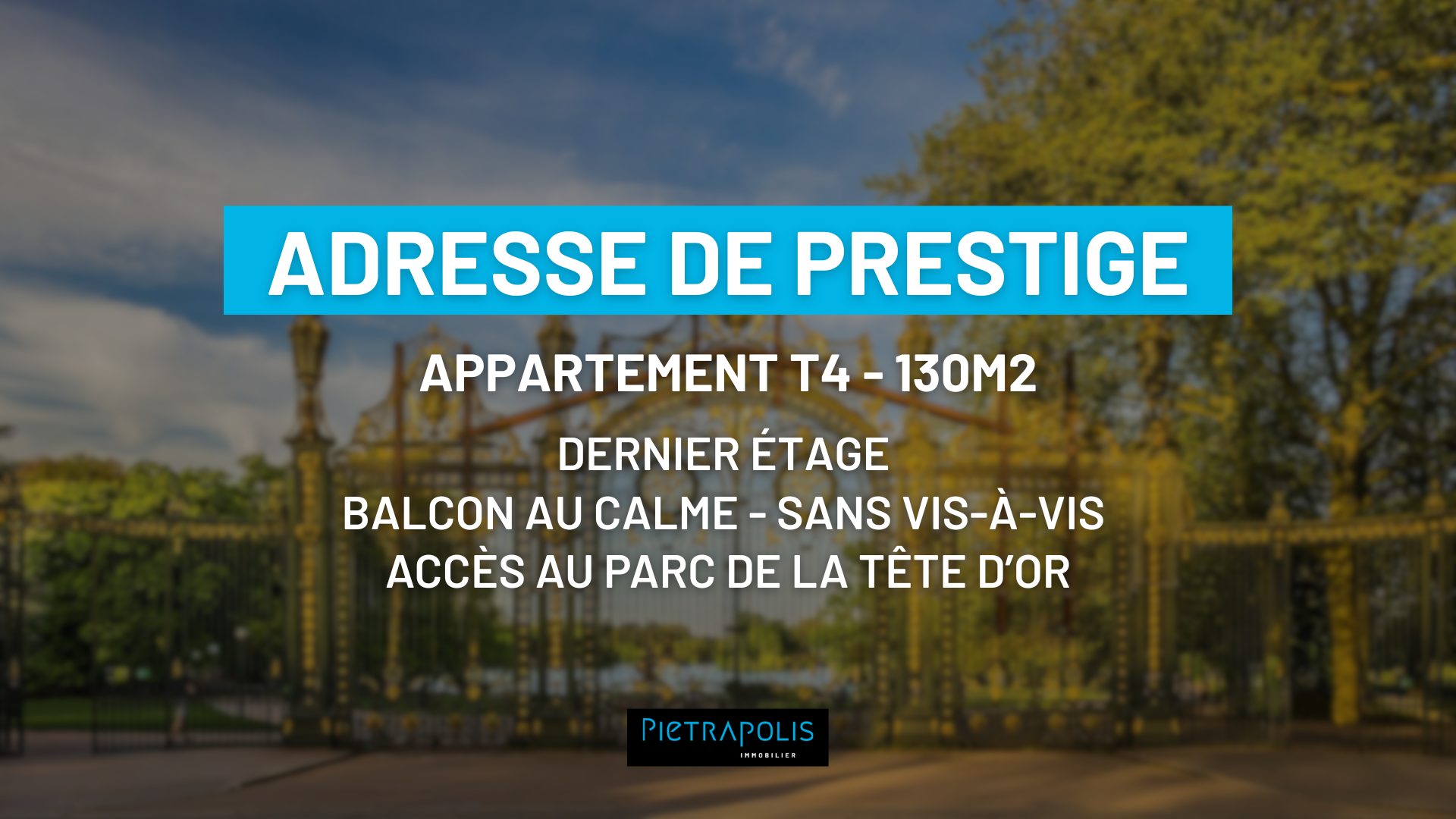 Dernier étage lumineux – T4 de 130 m² - Adresse de prestige