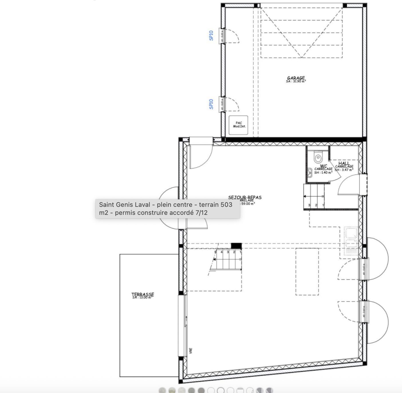 Terrain plat constructible - 1000 m² Saint-Genis-Laval 69230