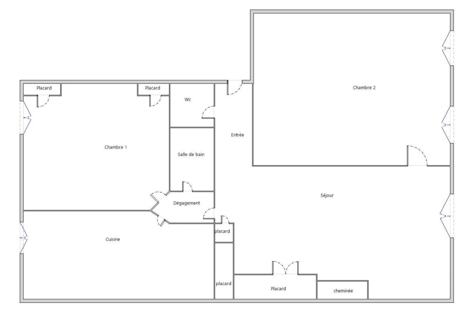 Appartement T3 traversant - Jardin - 2 Caves