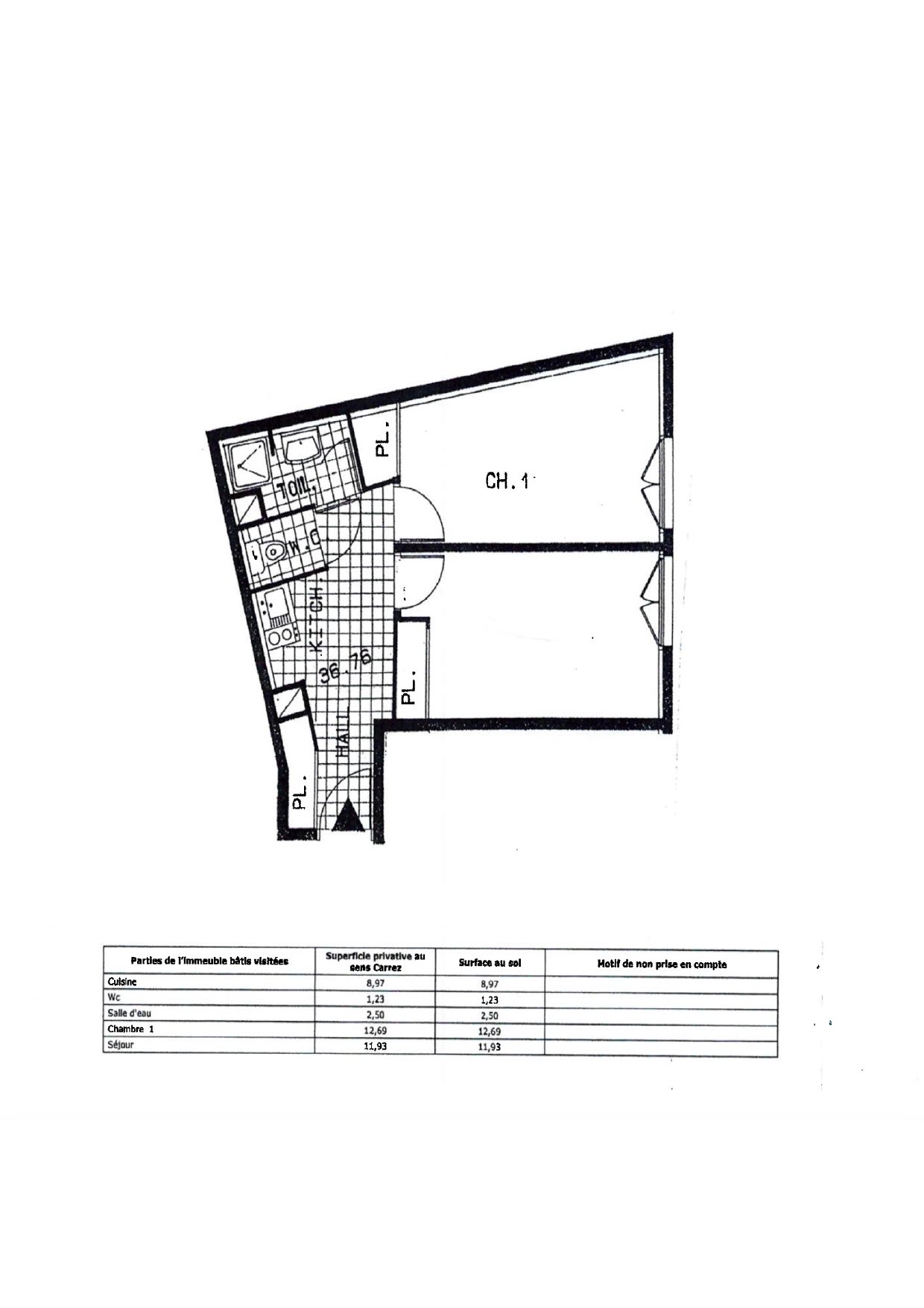 Parc Blandan Appartement T2 vendu loué