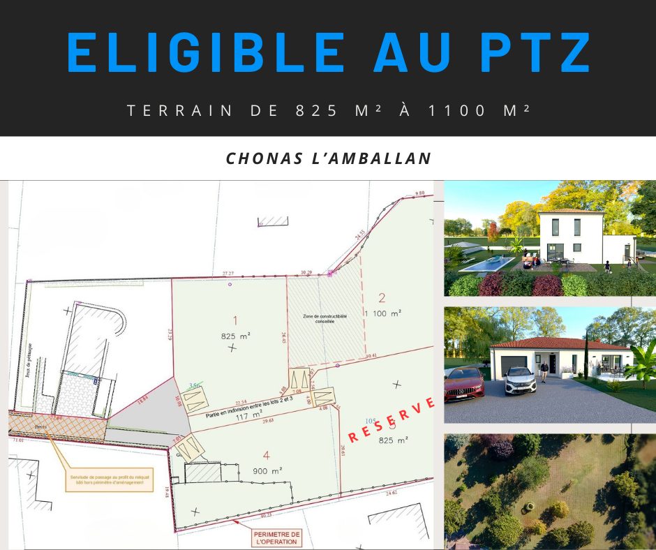 TERRAIN 825 M² CONSTRUCTIBLE