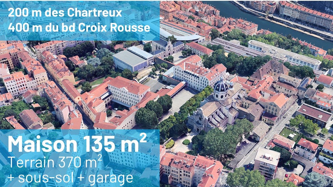 EXCEPTIONNEL - VENDUE - Chartreux - Maison 135 m² sur terrain 370 m² avec sous-sol et garage