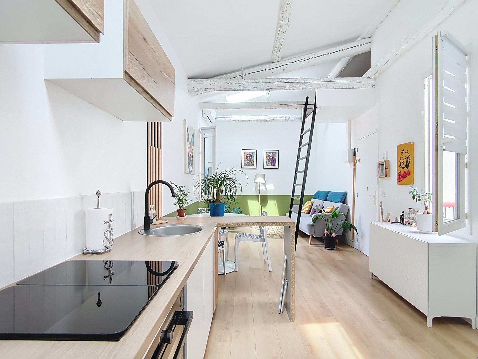 SETE: Appartement T2 rénové, 2 Mezzanines