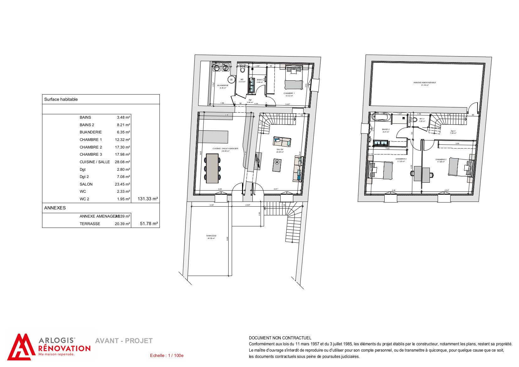 Maison 140m² en pierres dorées à réhabiliter Bagnols 69620