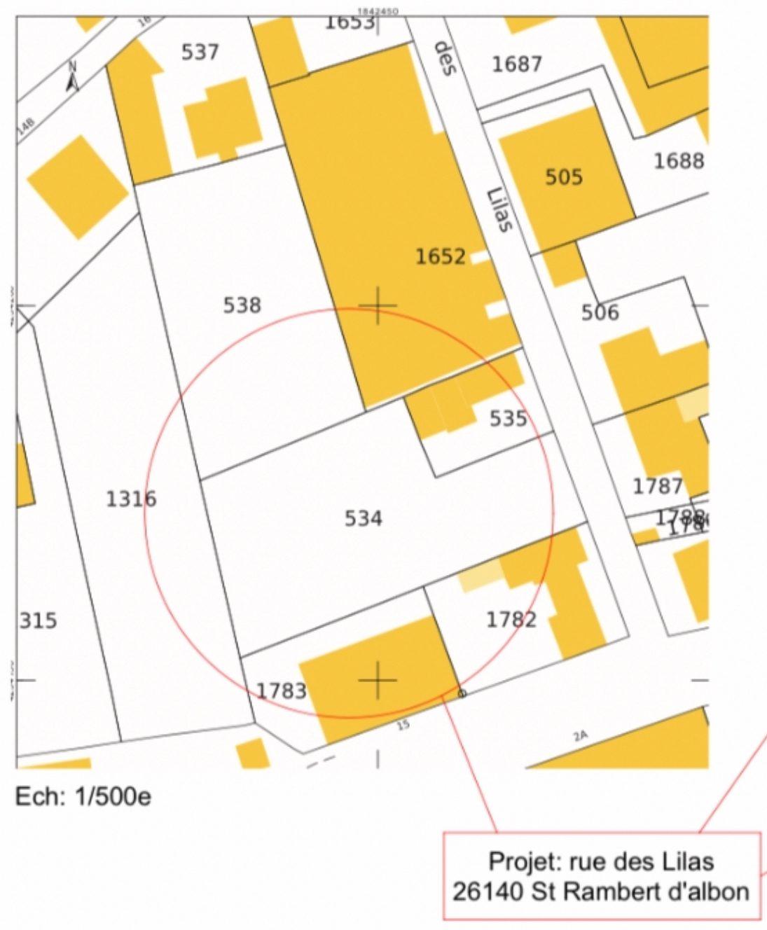 Terrain avec PC purgé 8 logements