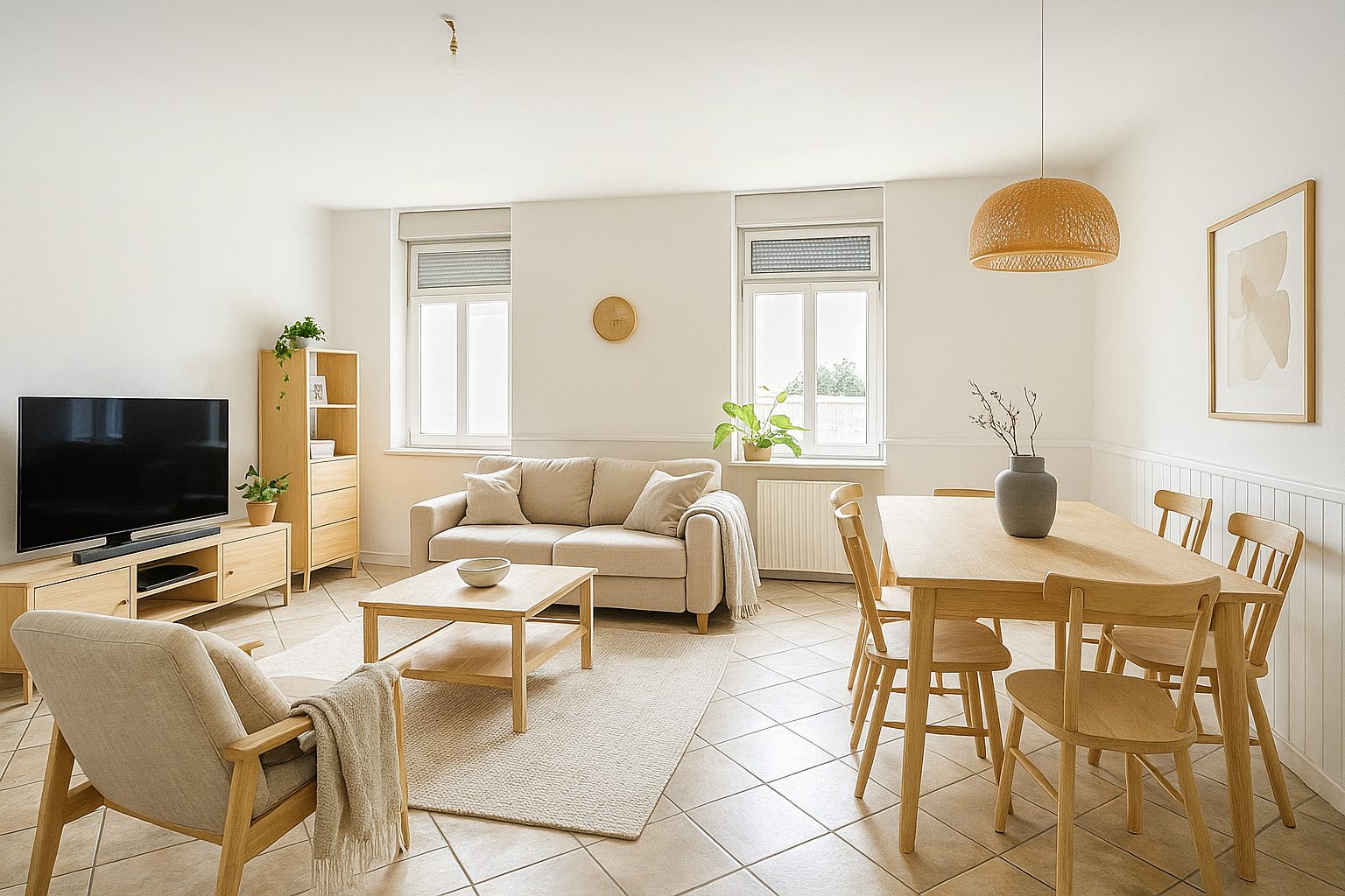 spacieux T3 de 77 m² avec cave, atelier et stationnements