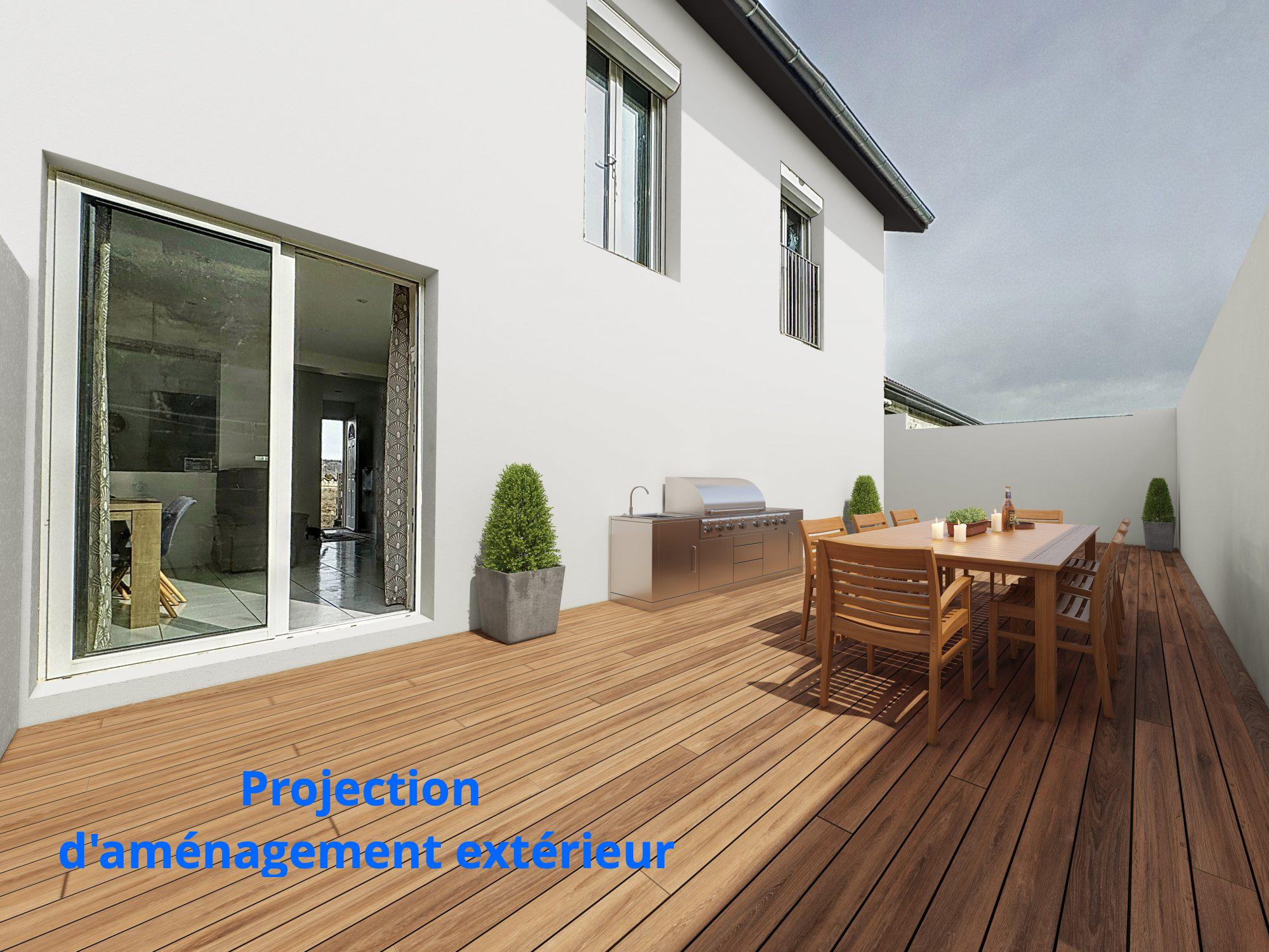 En Exclusivité, 12Bis Rue Etienne Perrot à Pont Evêque, Maison de village de 148m2 avec 5 chambres et une très belle terrasse de 55m2