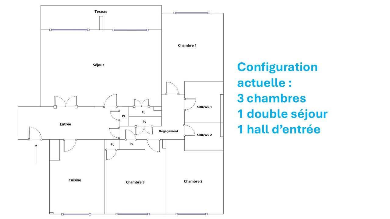 Métro Saxe-Gambetta - Appartement T5 de 120 m² avec terrasse. Possibilité parking en sous sol Lyon 69007
