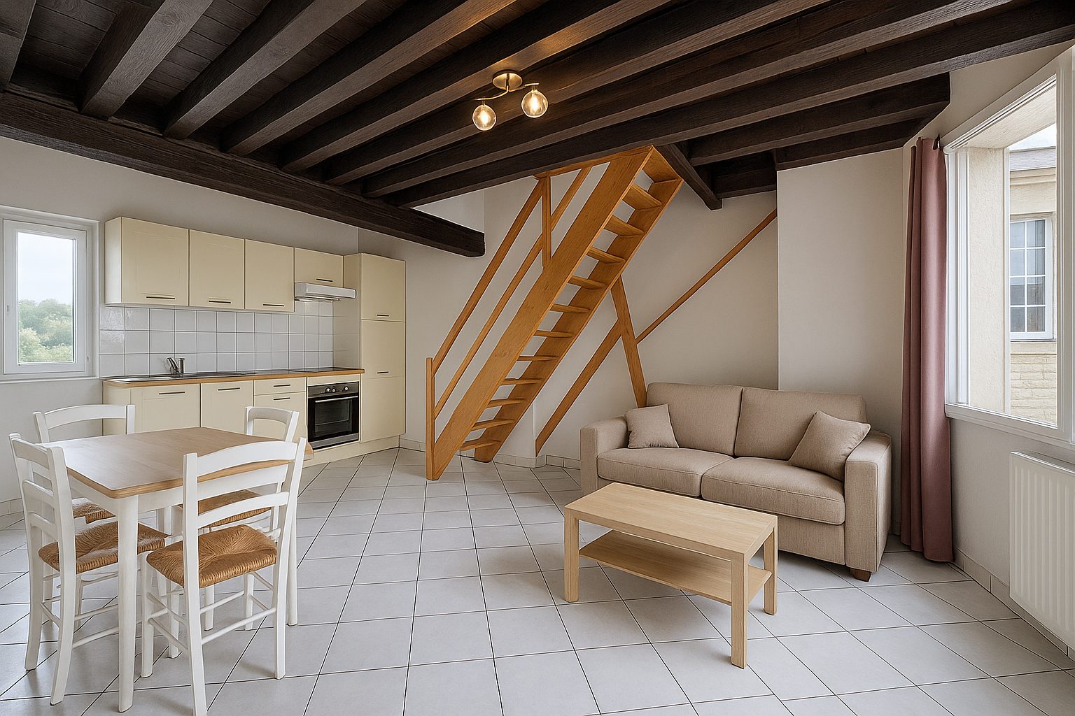 Studio traversant de 45 m²