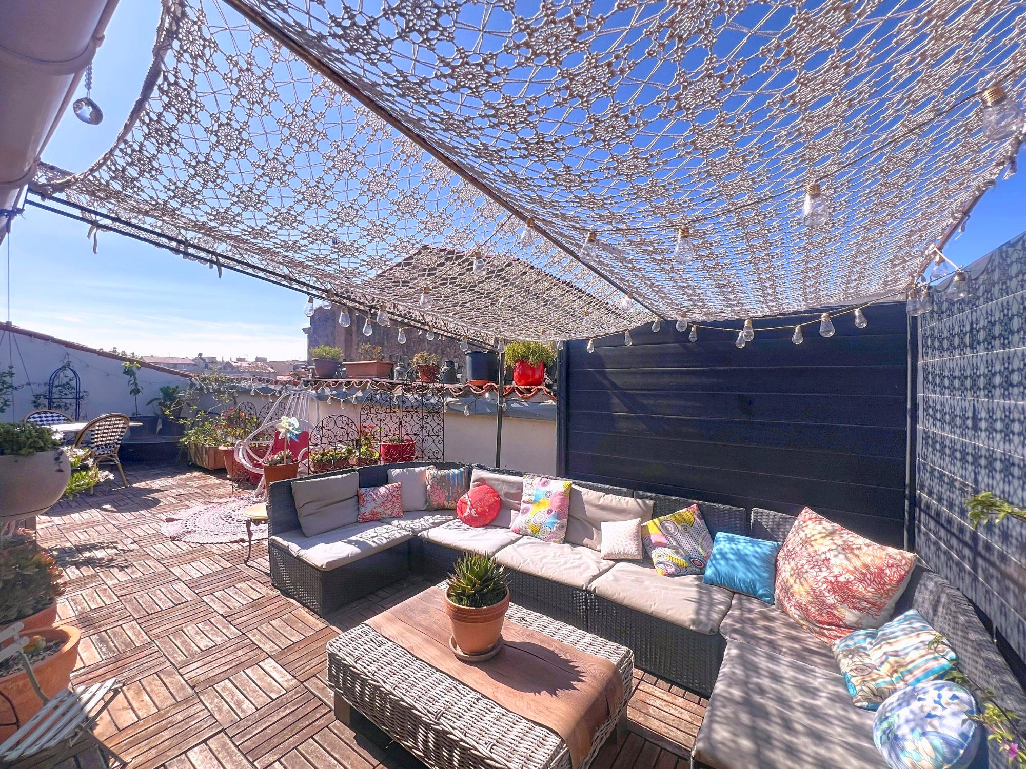 Sète : Appartement T3, terrasse de 35m² .